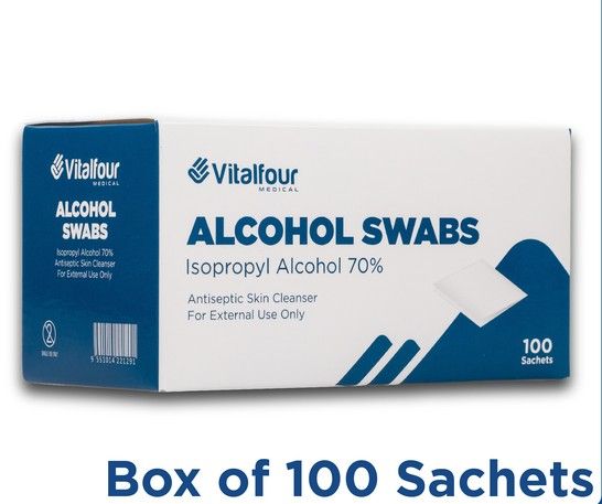 VitalFour Alcohol Pad Alcohol Swab 100's/Box