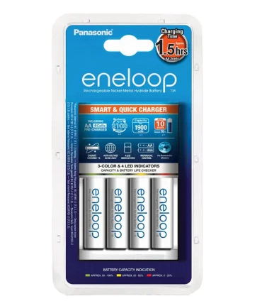 *Eneloop Battery Charger For NiMH AA with EU plug, Batteries Included K-KJ55MCD40E