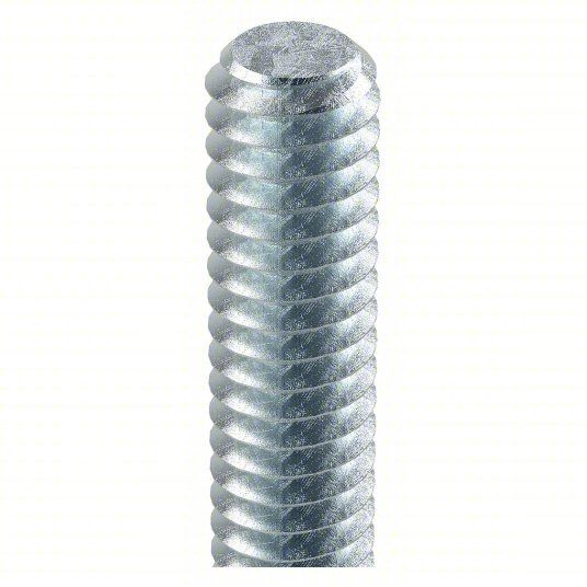 M14-2 Stud Bolt And Nuts, Steel, Grade 2, Zinc Plated, 70mm Overall Lg