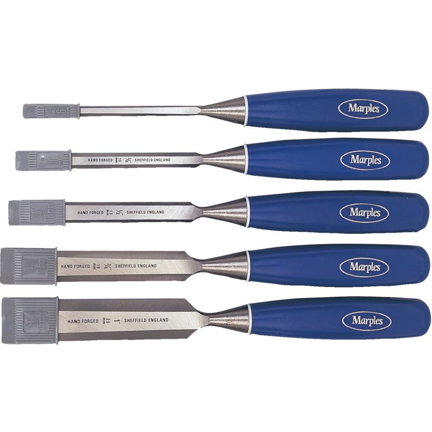 IIrwin *Irwin Marples TM444S5 Blue Chip Bevel Edge Chisel Set 5pc