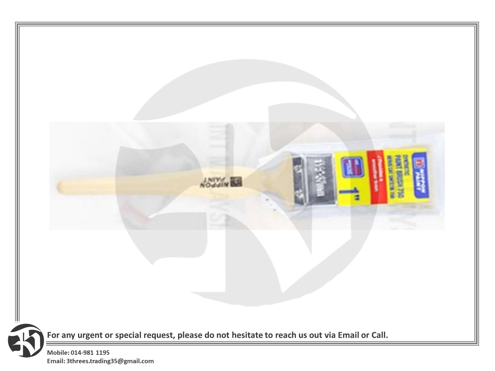 Synthetic Nylon Filament Paint Brush 1 Inch