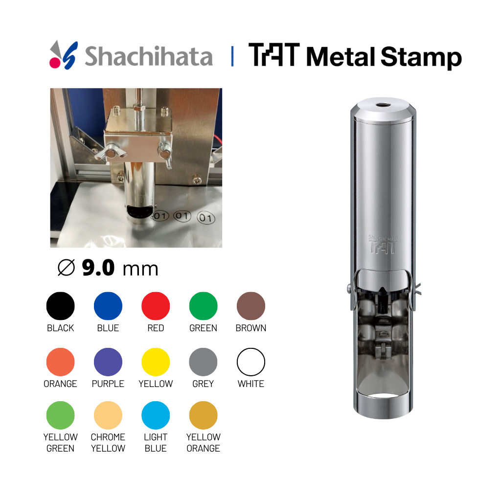 [PRE-ORDER] TAT Customized Metal Stamp (9mm) - 14 Inks Colours  Orange
