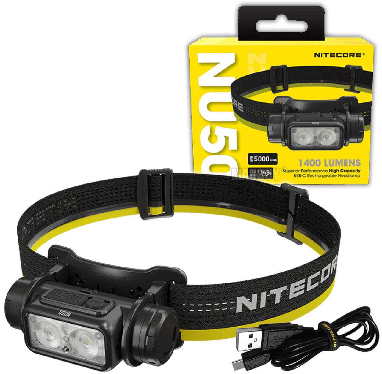 Nitcore NITECORE NU50 1400 lumens White Light + Red Light Hiking Trekking Cycling Headlight Lightweight Headlamp