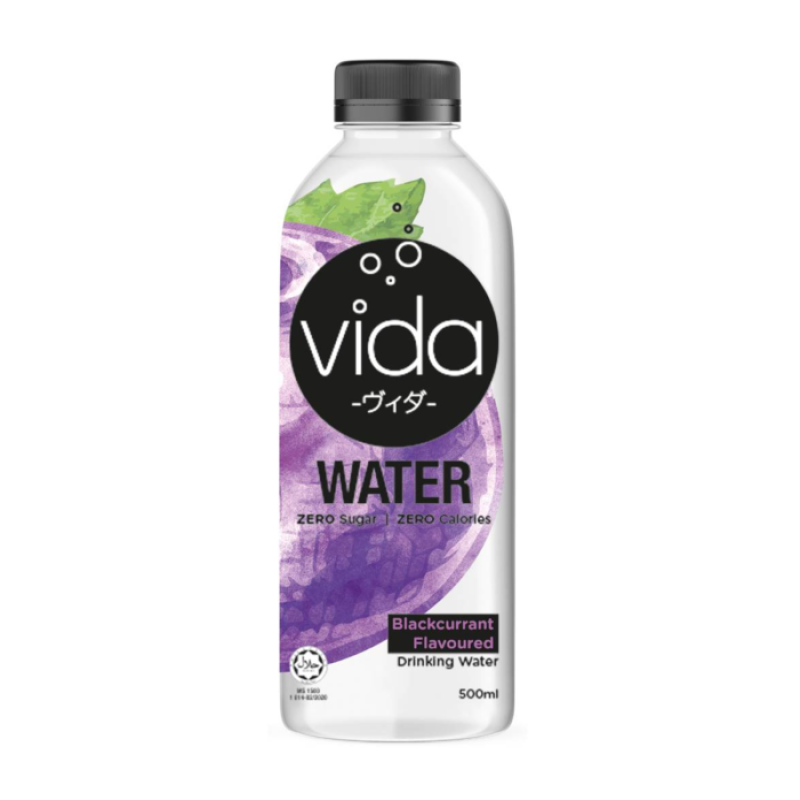 Vida Blackcurrant Drinking Water 24 x 500ml 
