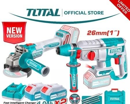 total 2 Pcs BL Motor Rotary Hammer & Angle Grinder Combo Limited Time TAGLI21104 / TRHLI20228