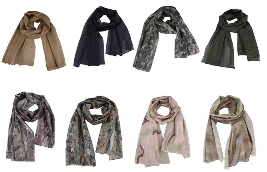 Camo Mesh Scarf Outdoor Jungle Muffler Breathable Headband