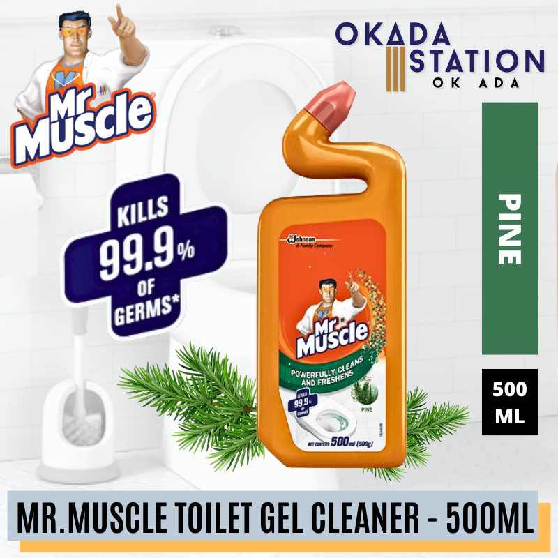 MR.MUSCLE MR MUSCLE BOWL TOILET GEL CLEANER (PINE) - 500ML / MR.MUSCLE / TOILET CLEANER / KILL 99% OF GERMS / TOILET GEL CLEANER / PINE / 500ML