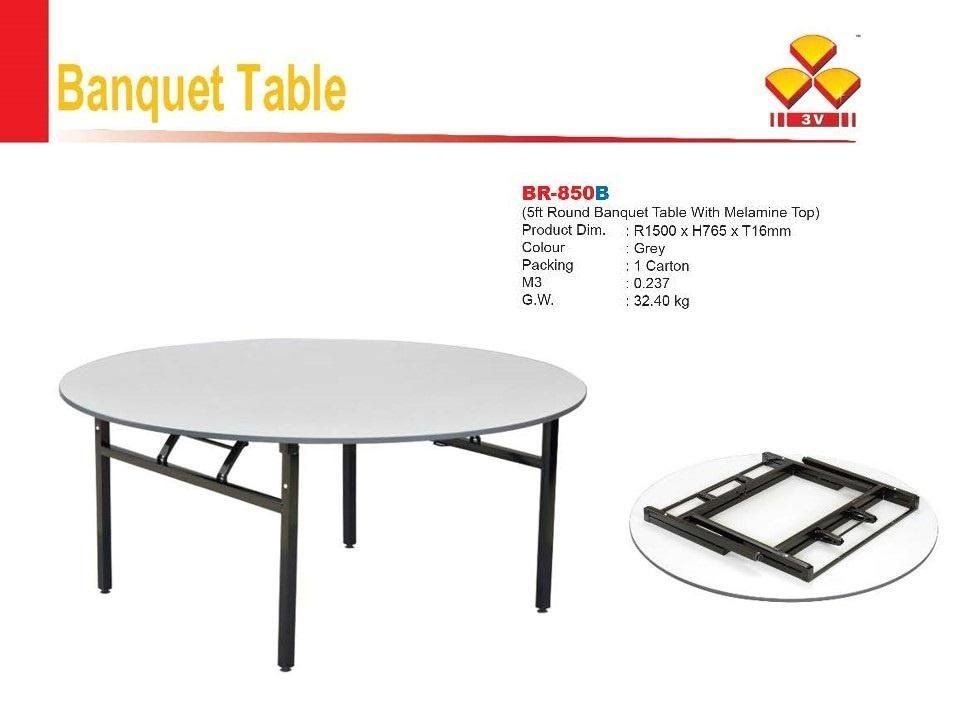 Banquet Table 5Ft Round 3V