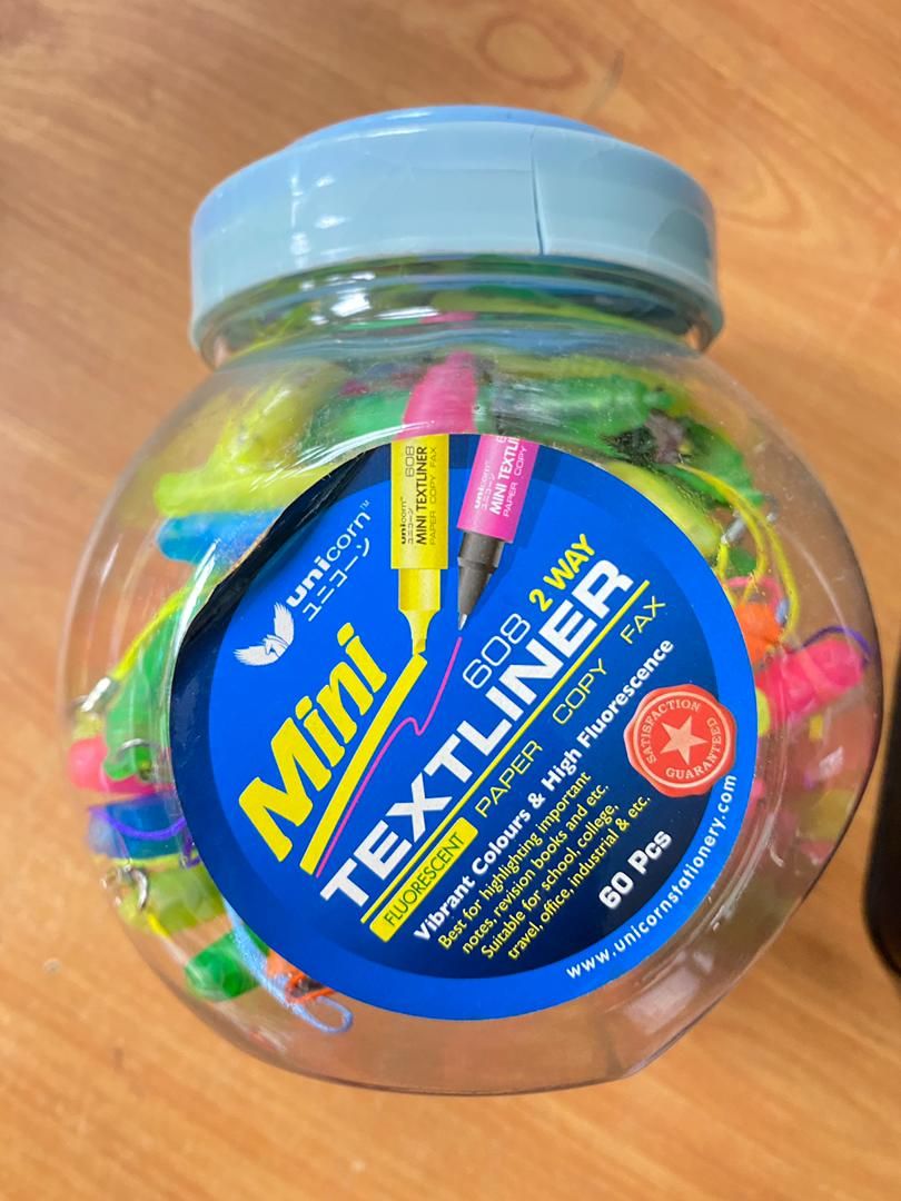 UNICORN MINI TEXTLINER 608 2WAY FLUORESCENT 60PCS/BOX