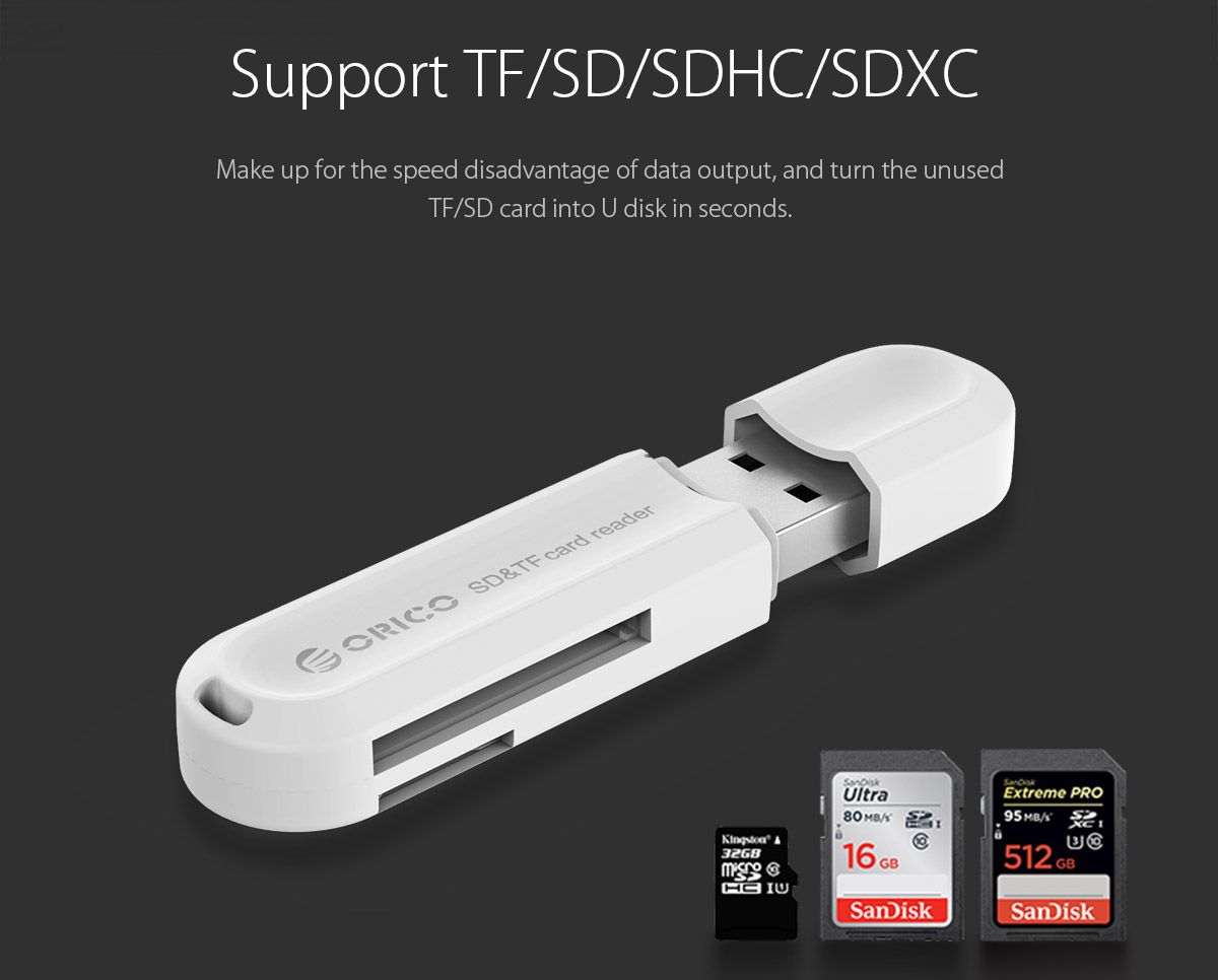 ORICO TWO IN ONE CARD READER /Orico /Card Reader /Two In One Reader /Orico Card Reader /Orico Two In One Card Reader