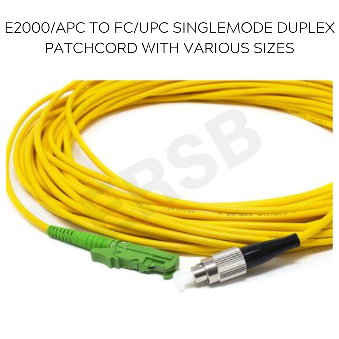E2000/APC TO FC/UPC SINGLEMODE DUPLEX PATCHCORD