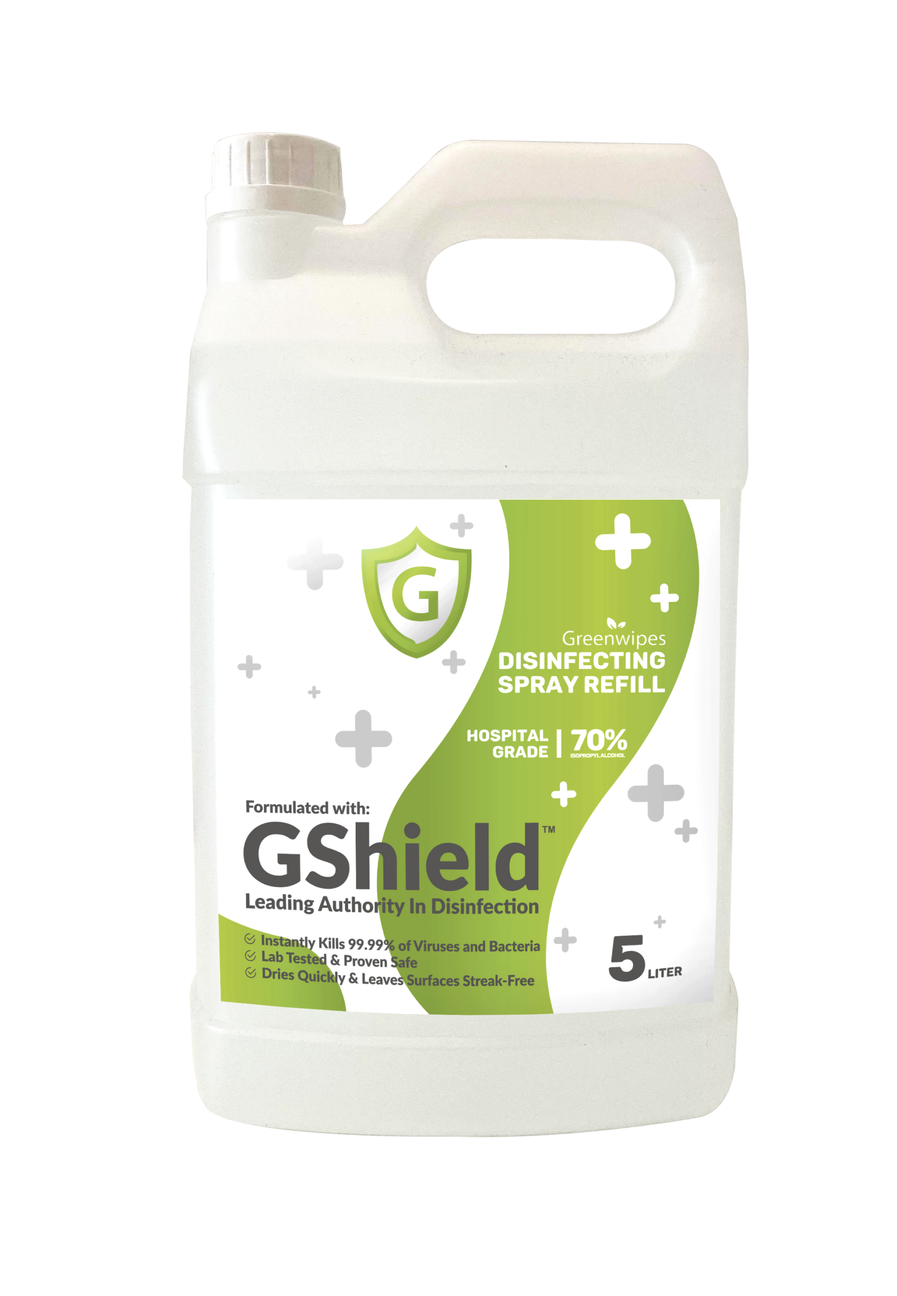 GREENWIPES® GSHIELD 70% ALCOHOL DISINFECTANT – REFILL (5L)
