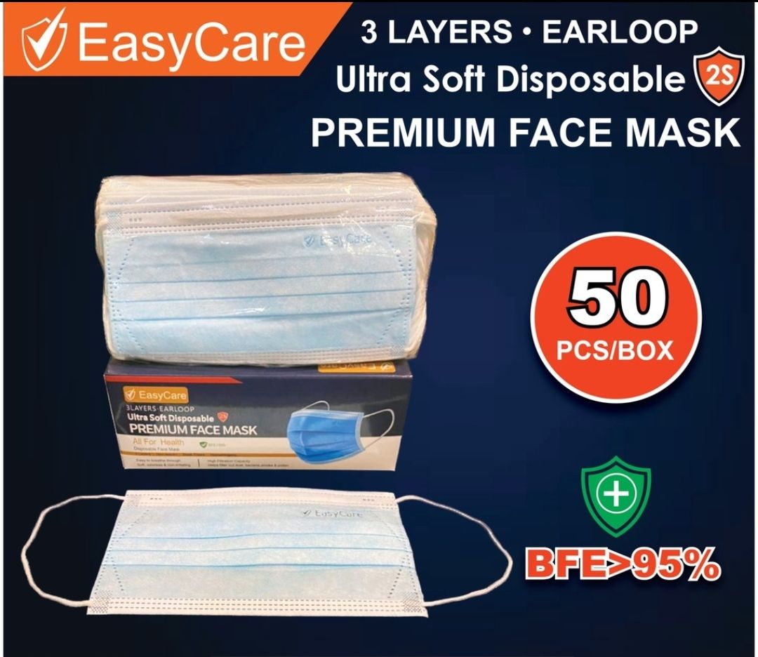 Easy Care Face Mask 3ply Easy Care Ultra Soft Disposable High Quality