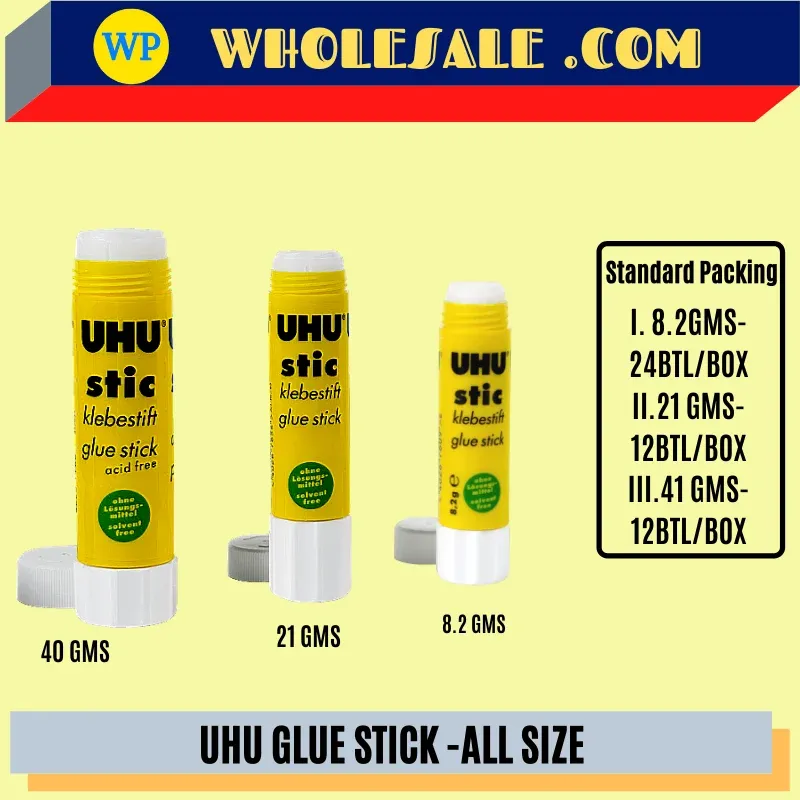 UHU GLUE STICK (8.2GM)(21GM)(40GM) / UHU / Glue / Glue Stick / Dry Glue / Office Supplies
