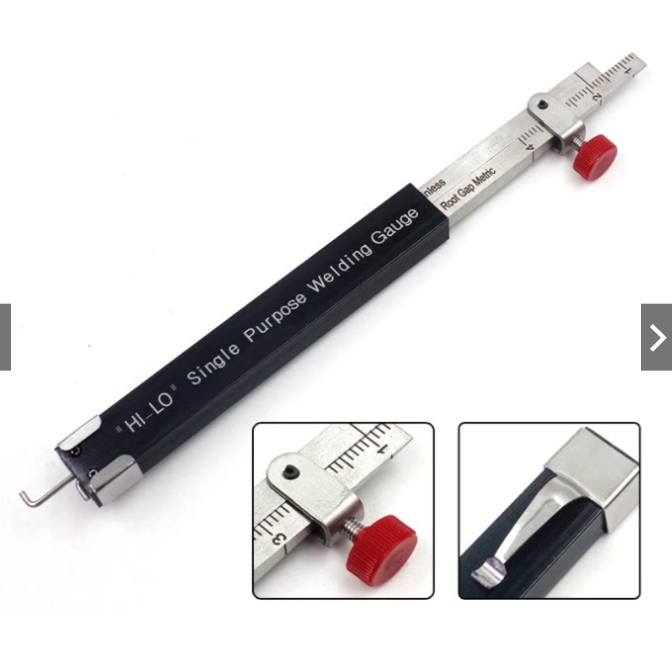 HI LO Welding Gage Internal Single Purpose Gauge Welding Ruler Root Gap Metric
