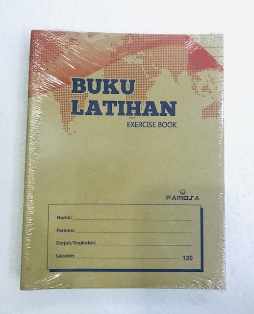 F5 120PGS KRAFT COVER EXERCISE BOOK - SINGLE LINE (120PGS/200PGS)