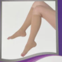 PHYSIO-FIT PhysioFit Open Toe Knee Length Graduated Compression Stockings - L