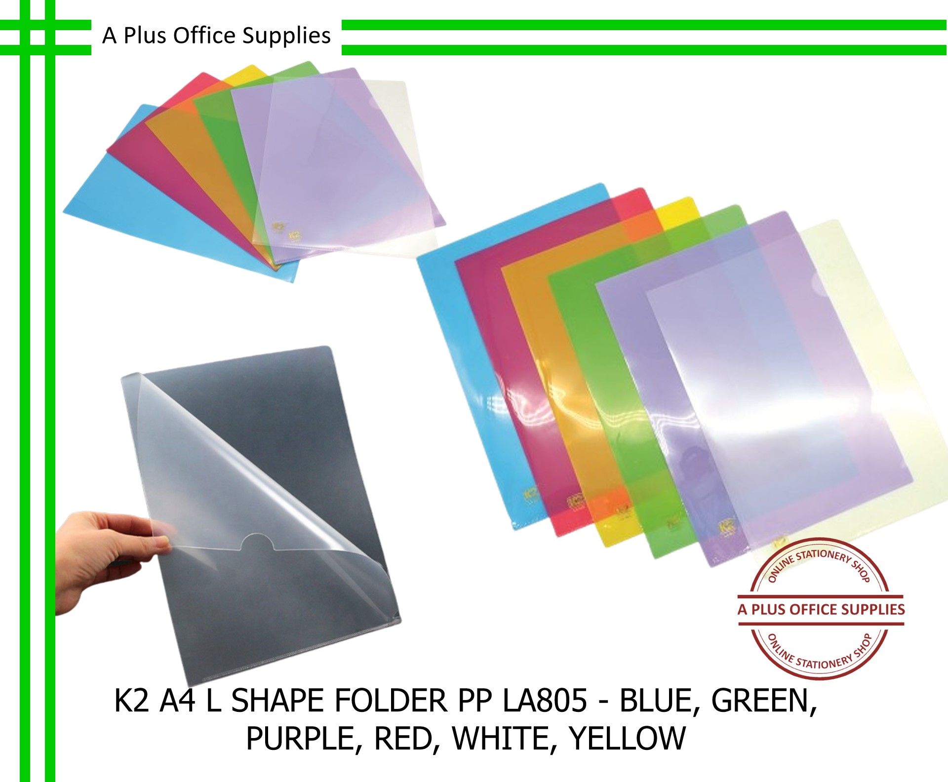 K2 L Shape Folder PP A4 LA805