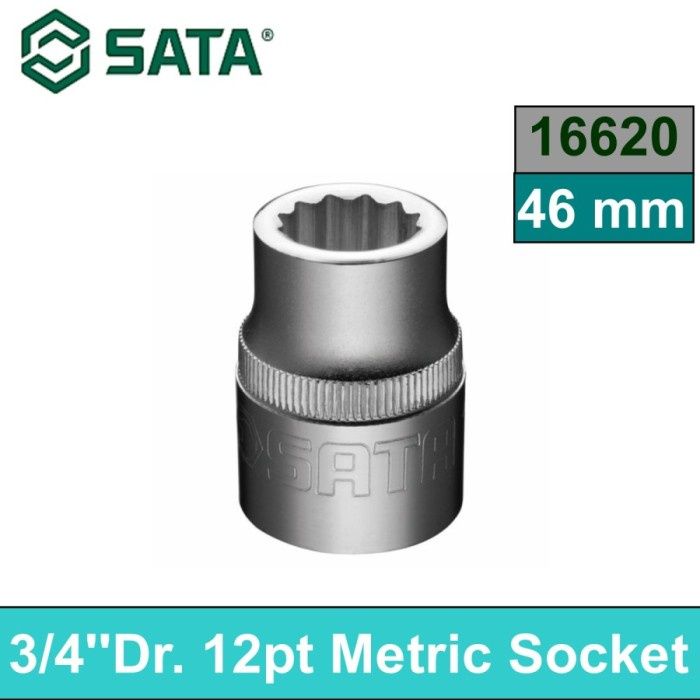 Sata 3/4” DR. 12PT SOCKET 46MM