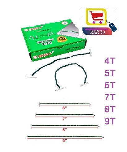 Niso Treasury Tag / Tali Hijau 4T / 5T / 6T / 7T / 8T / 9T
