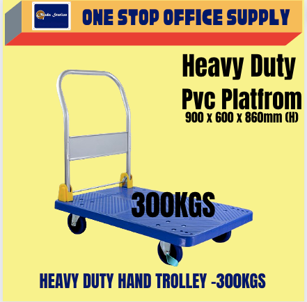 TROLLEY 300KGS -HEAVY DUTY / HAND TROLLEY WITH PVC PLATFORM / TROLI / HAND TRUCK