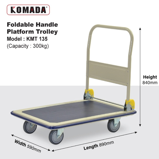 KOMADA FOLDABLE HANDLE PLATFORM TROLLEY (HEAVY DUTY) - KMT 135