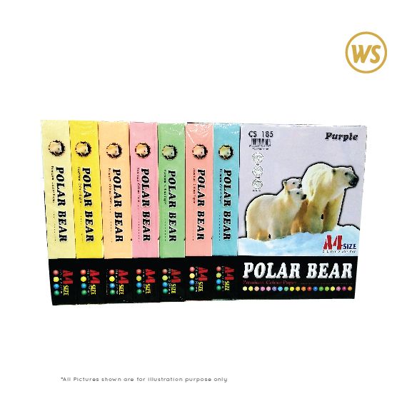 OKADA A4 POLAR BEAR PREMIUM COLOUR PAPER (LIGHT COLOUR)