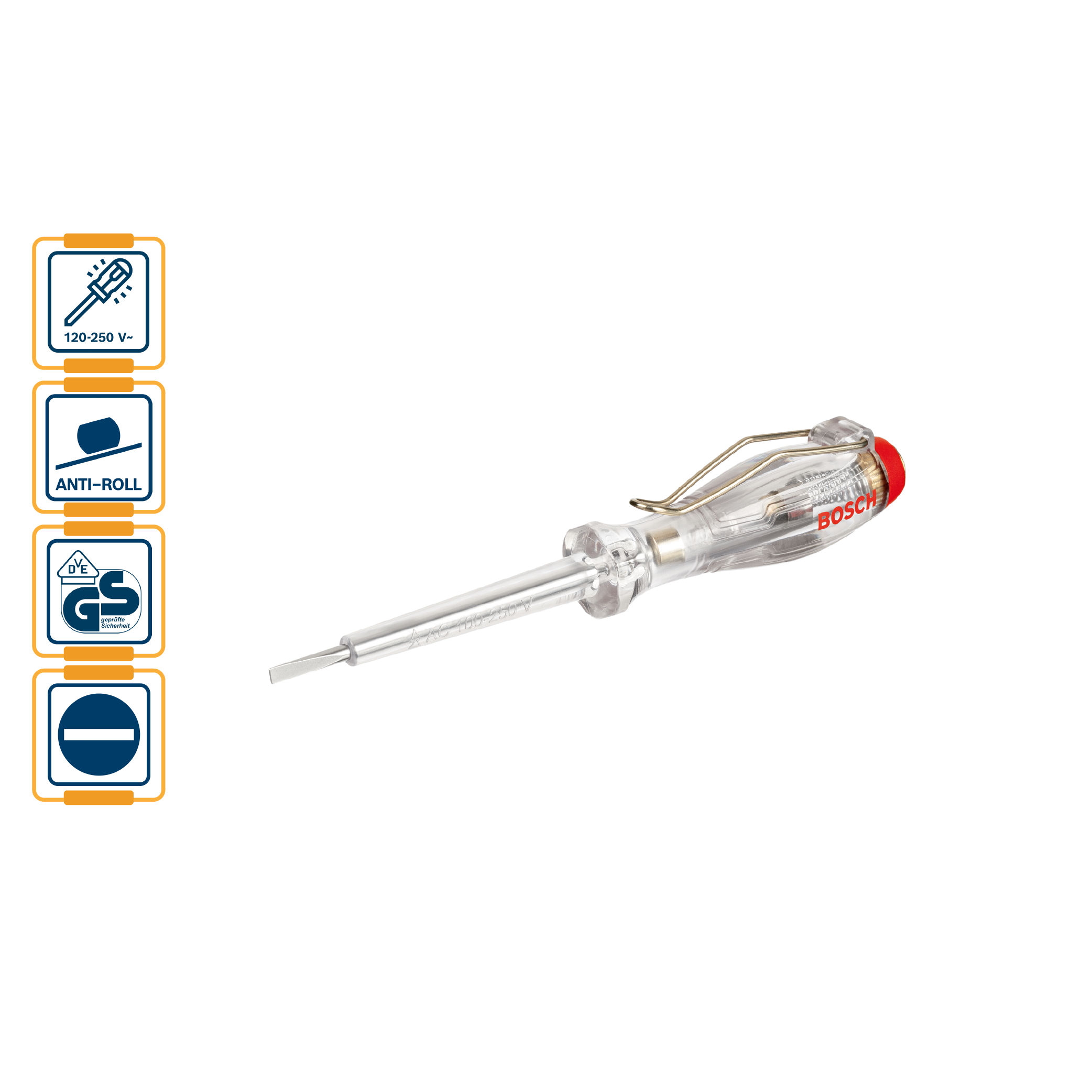 BOSCH Single Pole Phase Tester SL 3 x 65mm (Voltage Tester)