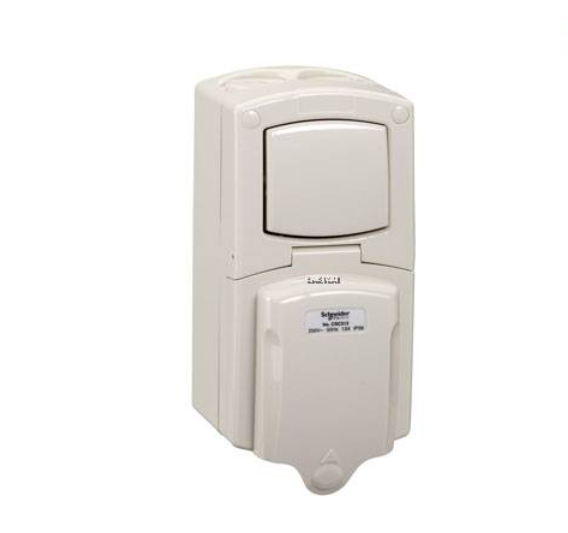 SCHNEIDER KAVACHA CSC313 13A 250V SURFACE MOUNT SINGLE POLE IP56 SWITCHED SOCKET