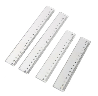 Fancy Ruler Transparent/ Wooden/ Steel/ Plastic 15cm Plastic Ruler Y-R-HW15-KK
