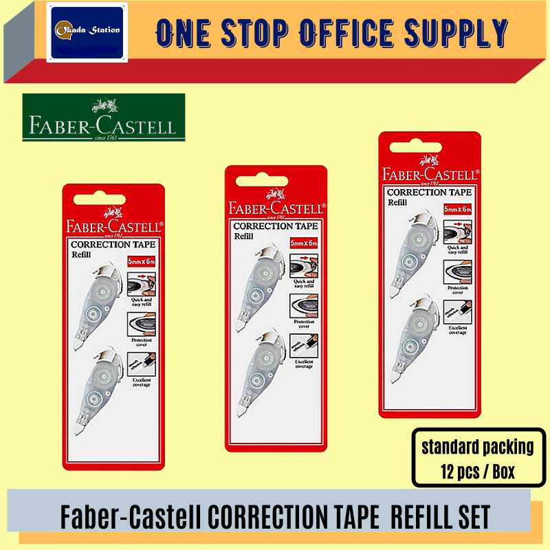 FABER-CASTELL CORRECTION TAPE REFILL SET / Faber Castell / Correction Tape / Correction Tape Refill / Refill Set
