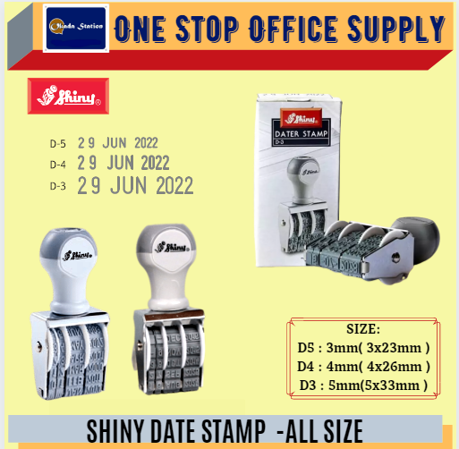 SHINY DATE CHOP -ALL SIZE /Shiny /Shiny Chop /Date Chop /Date Stamp /SHINY Date Chop