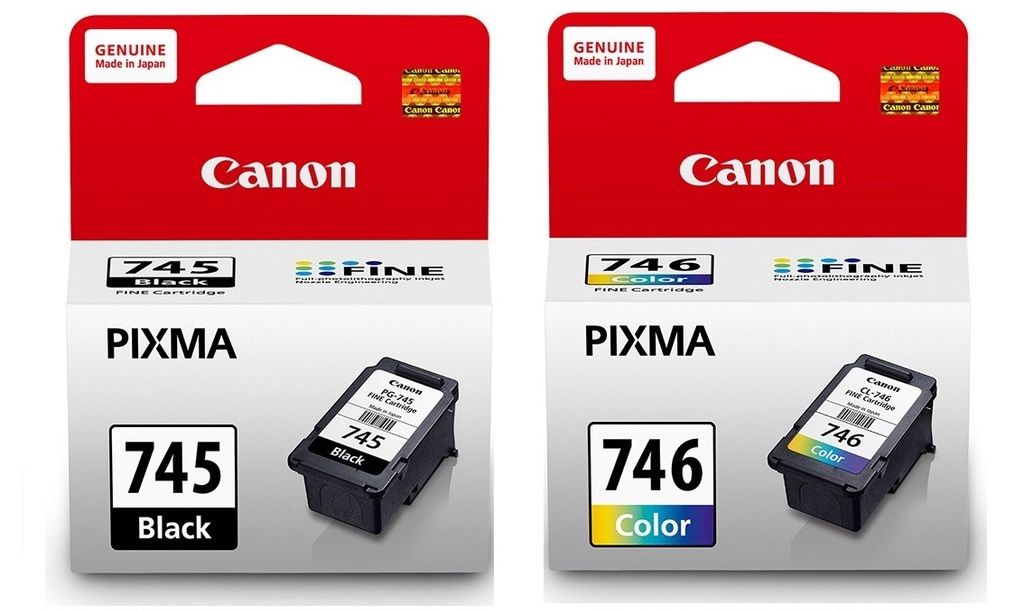 CANON PG-745 BLACK INK CARTRIDGE, CANON CL-746 COLOUR INK CARTRIDGE