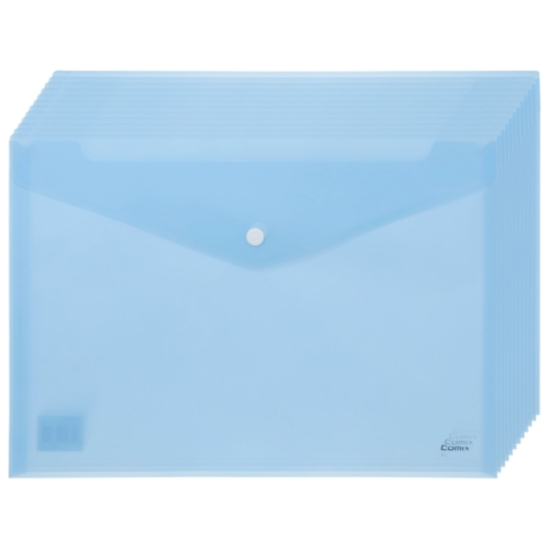 Comix 312 A4 Blue Button Bag 0.13mm