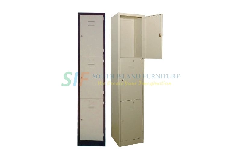 STEEL LOCKER 3 COMPARTMENT ( 381W x 381D x 1828H mm)