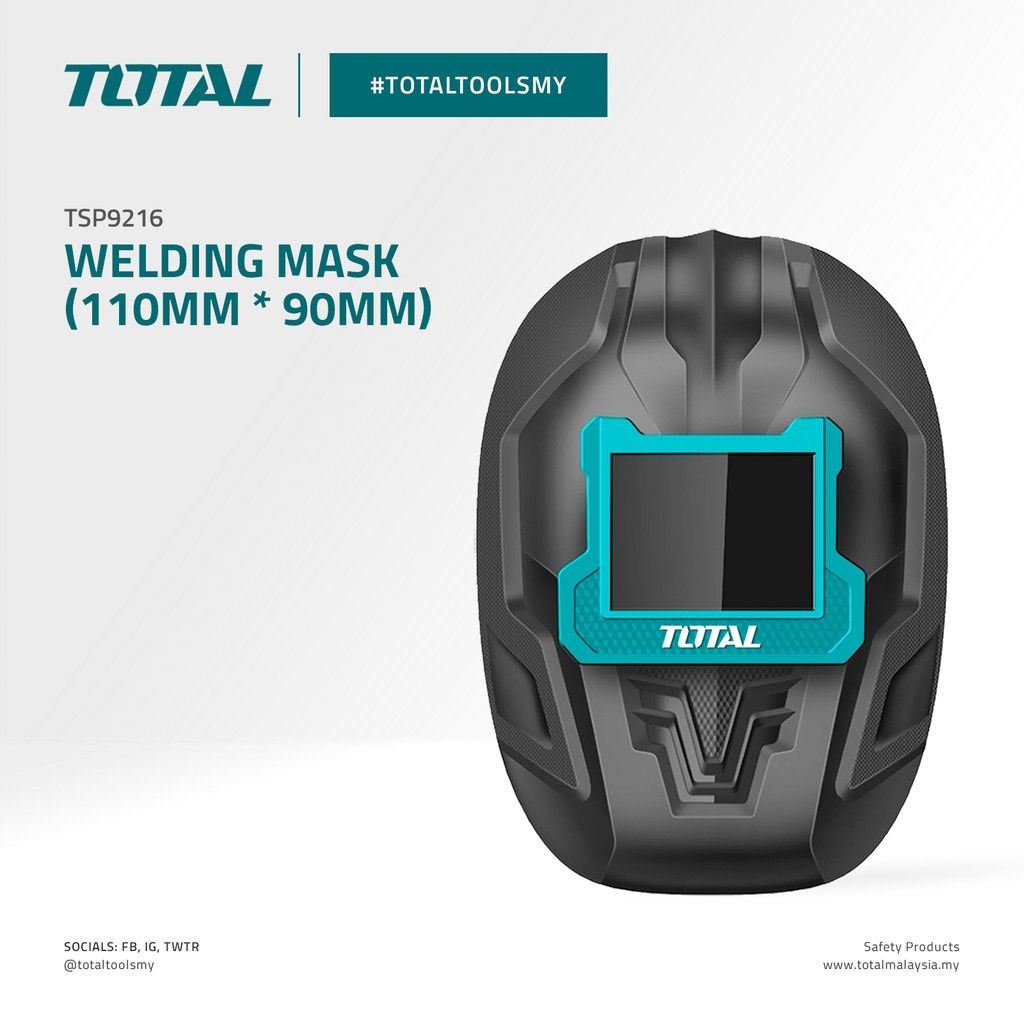 TOTAL WELDING MASK BIG VIEWING AREA & POLYPROPYLENE PP (110MM X 90MM) TSP9216