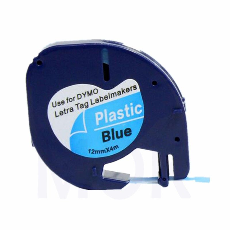 DYMO Letratag Plastic Label Refill 12mm x 4m Blue
