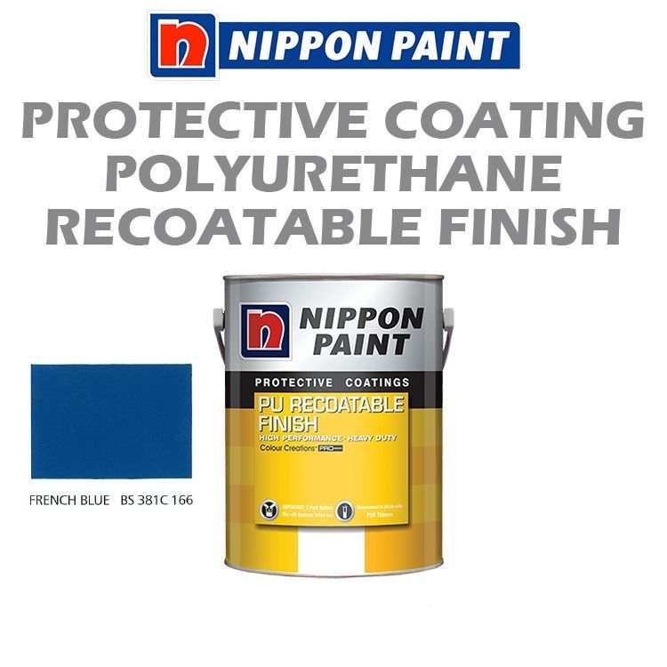NIPPON HIGH PERFORMANCE PROTECTIVE COATING - PU RECOATABLE FINISH - FRENCH BLUE BS381C166