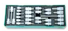 JONNESWAY 27PCS 1/2" & 3/8" DR. SOCKET BIT SET