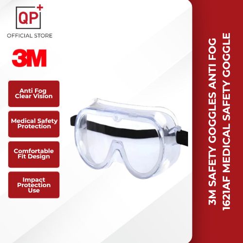3M SAFETY GOGGLES ANTI FOG 1621AF MEDICAL SAFETY GOGGLE l CERMIN MATA KESELAMATAN l 护目镜-