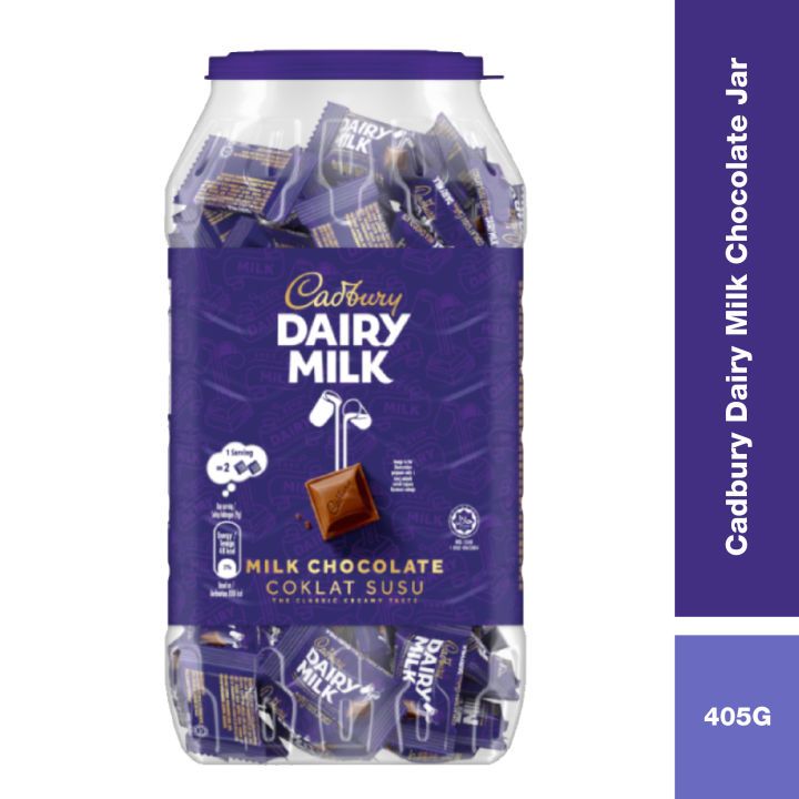 CADBURY DAIRY MILK CHOCOLATE JAR 100 X 405G