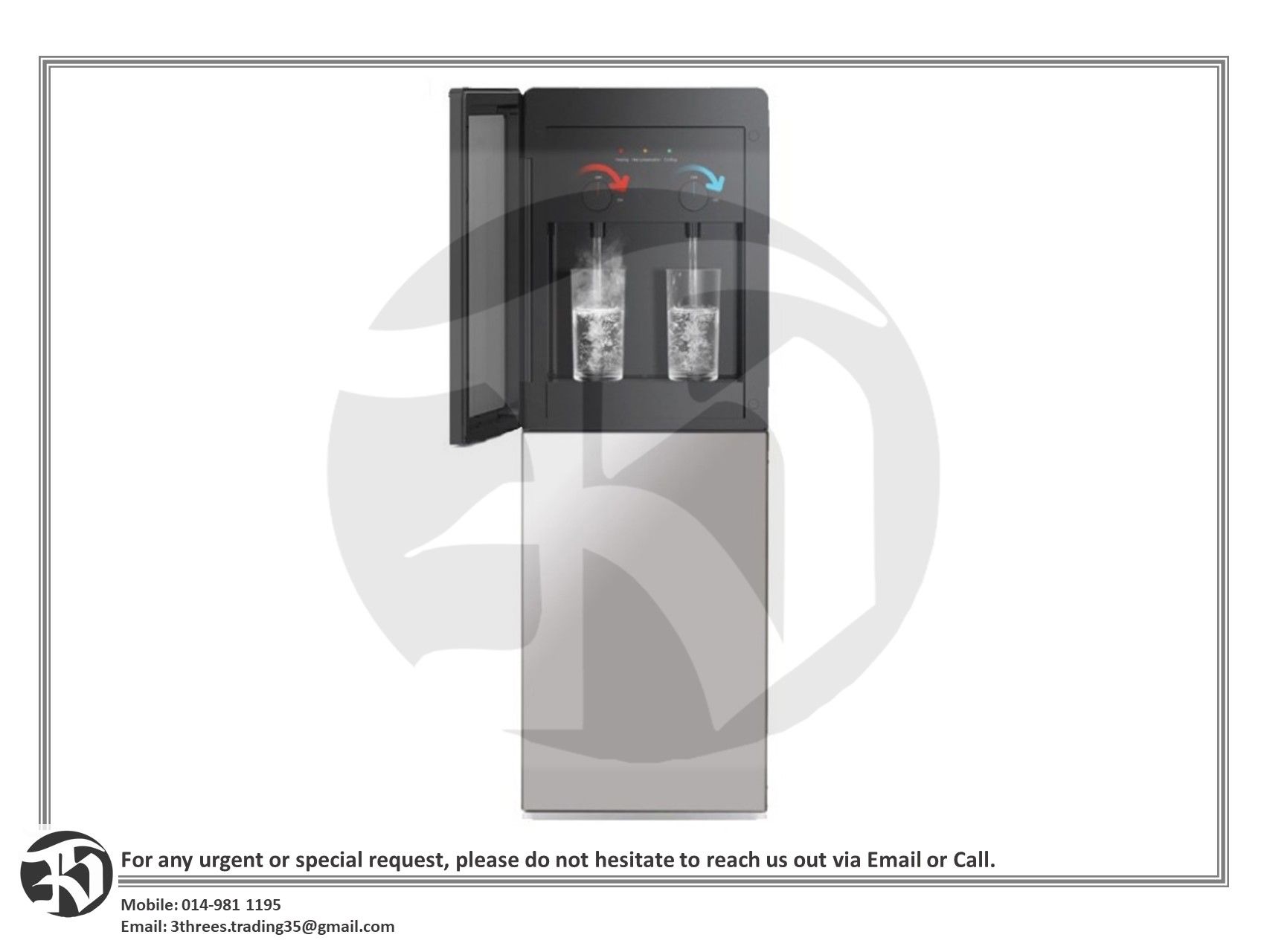 Midea Floor Stand Water Dispenser YD1518S-X (Without Bottle)
