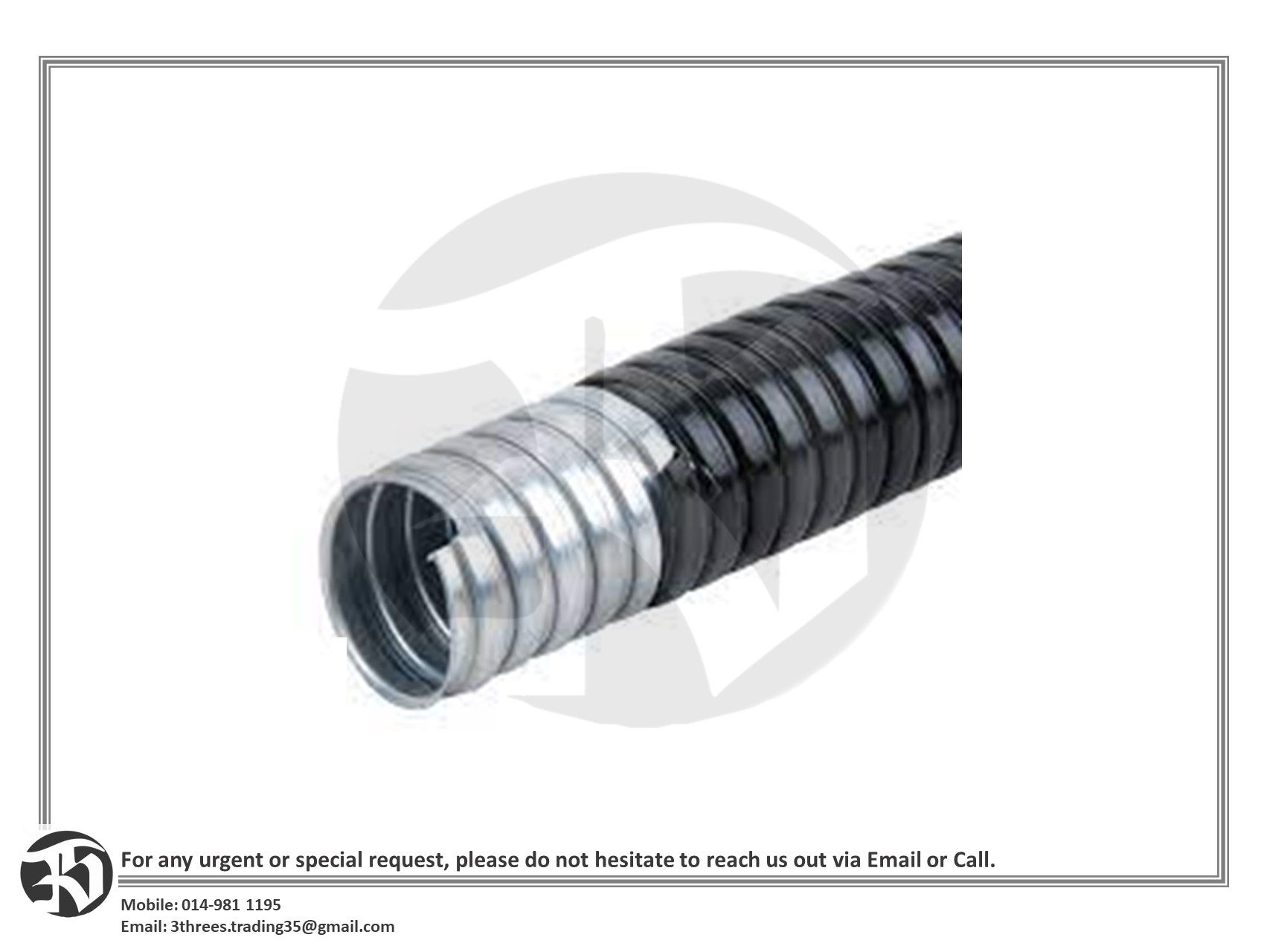 Flexible PVC Coated G.I Conduit Tube (25mm, 32mm, 40mm, 50mm)