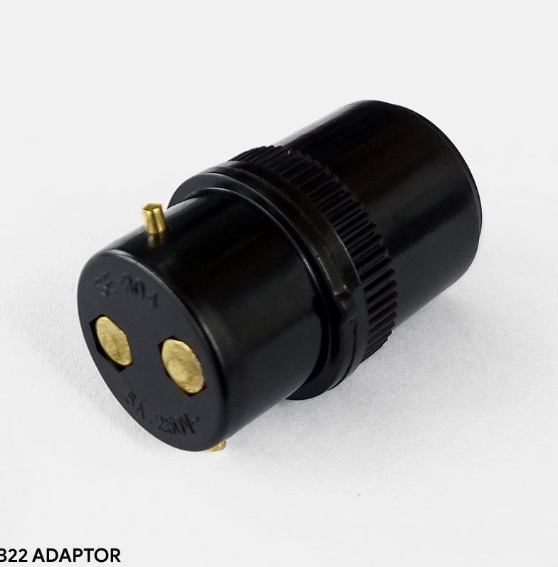 LANTERN / PENDANT BULB SOCKET ADAPTER B22 BLACK ADAPTOR