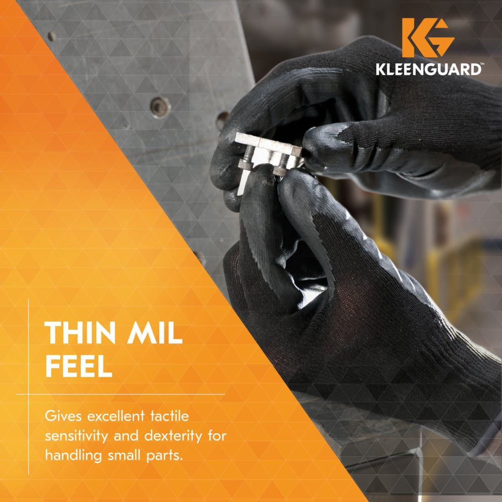 KleenGuardâ„¢ G40 Multi-Purpose Gloves, Foam Nitrile Coated, Color: Black, 1 Pair/Pack