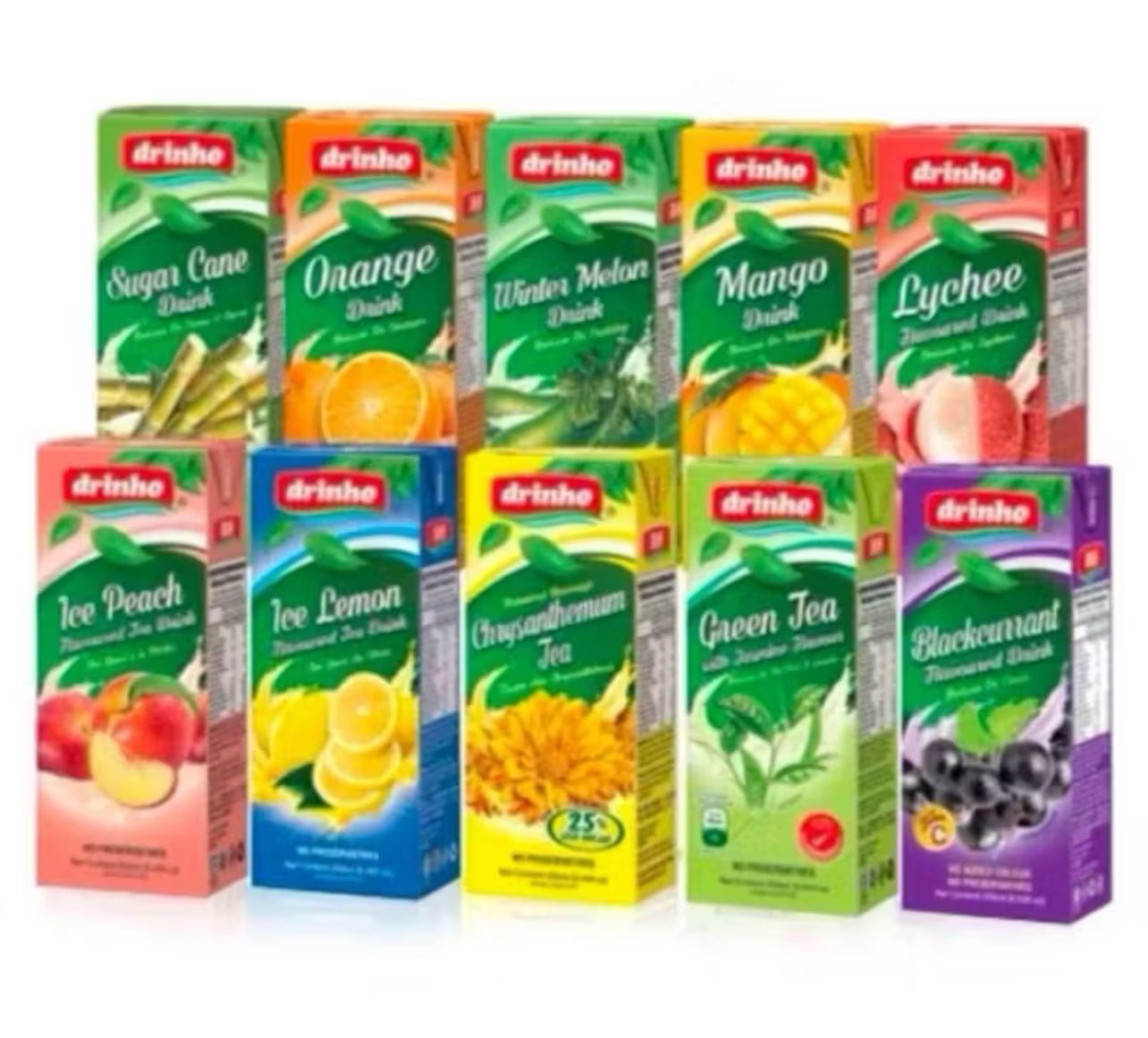 DRINHO Air Kotak DRINHO Teh Bunga 250ML (24 pcs)