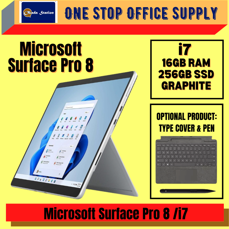 MICROSOFT SURFACE PRO 8 / i7 16GB RAM /256SSD GRAPHITE / SURFACE / MICROSOFT