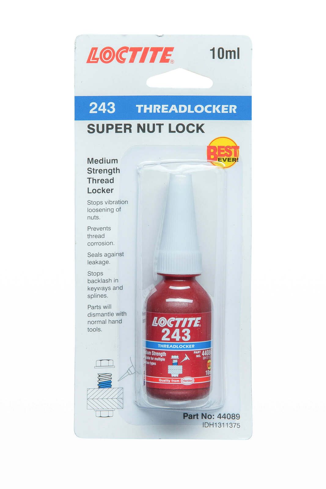 HENKEL,USA Loctite 243 Blue Threadlocking Adhesive
