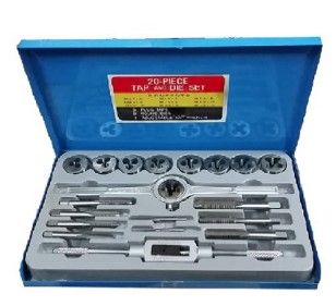 SKC 20-PC CARBON STEEL TAP AND DIE SET (IN METAL CASE) – 20M