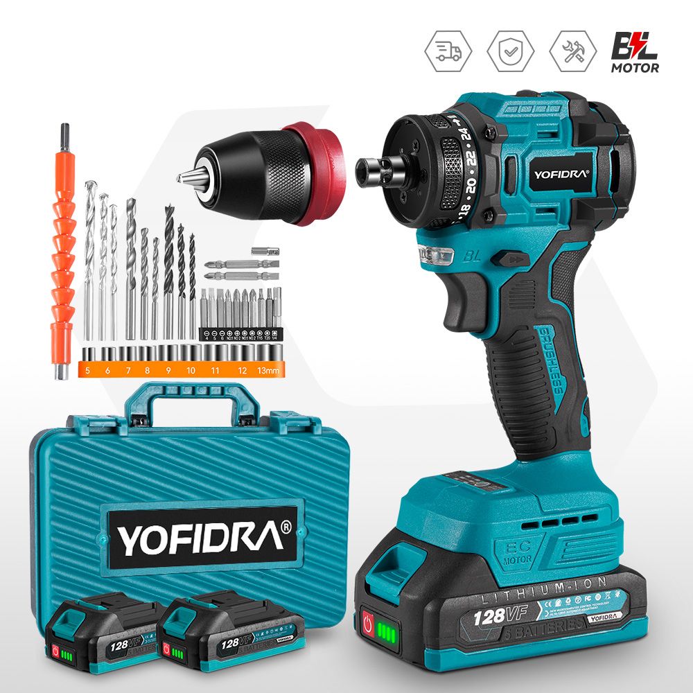 Makita 24V Cordless Hand Drill 2 Cells High Power Drill Multifunctional Cordless Screwdriver Power Tool Set